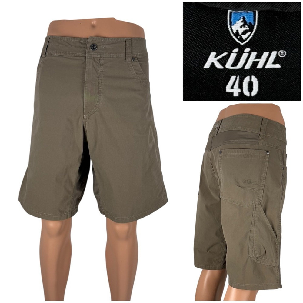 Kuhl Radikl Mens 40 Hiking Technical Shorts Brown Green Style 5068 Outdoor